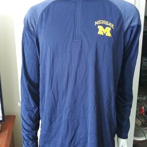ProEdge Mens Sz Large Long Sleeved Michigan University Shirt